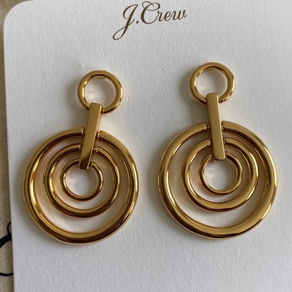 J. Crew Gold-Tone Circle Earrings - Picture 7 of 8
